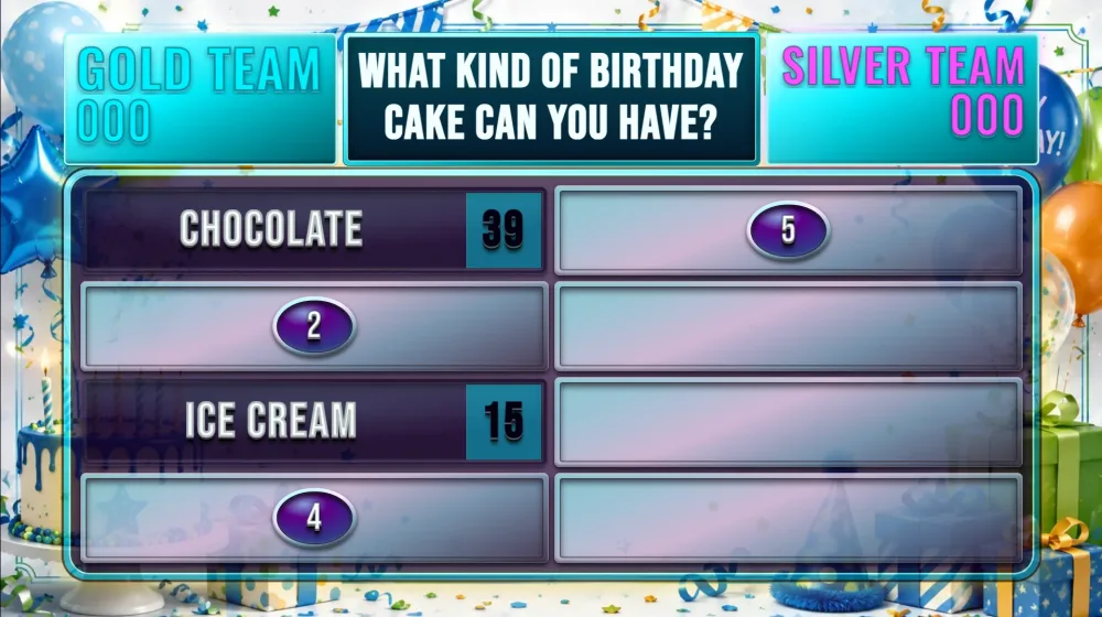 TV board — birthday and kids party